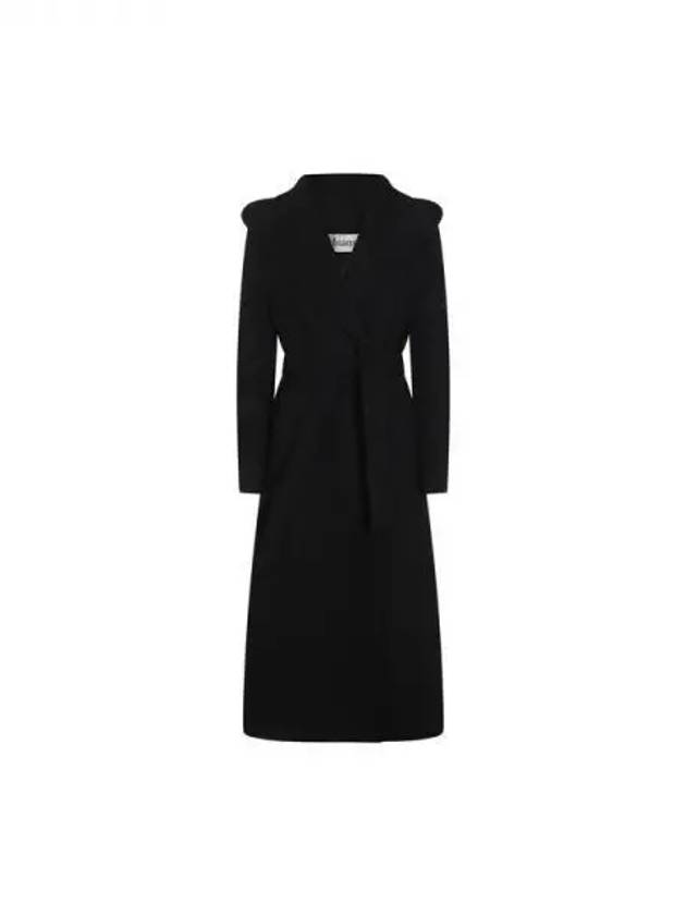 Herno black wool blend hooded coat - HERNO - BALAAN 1