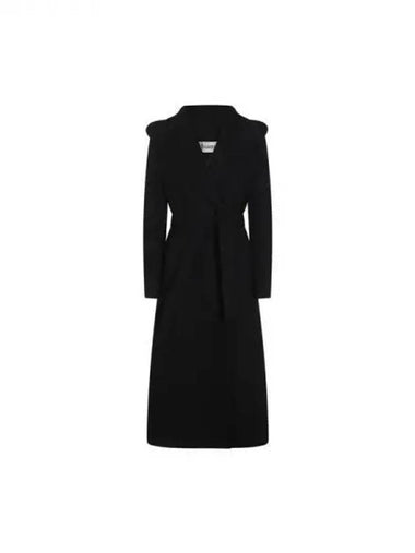 Herno black wool blend hooded coat - HERNO - BALAAN 1