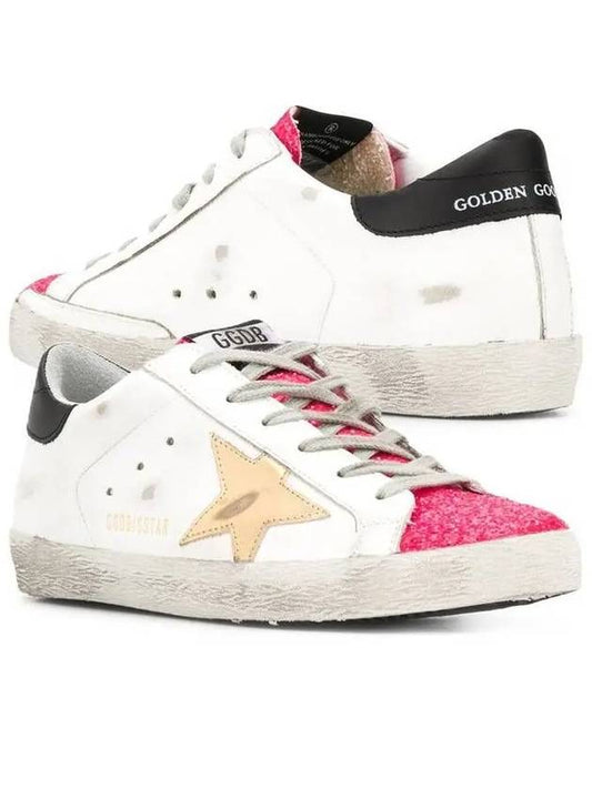 Superstar Glitter Low Top Sneakers Black Pink White - GOLDEN GOOSE - BALAAN 2