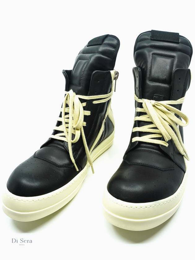 GeoBasket High Top Black Shoes RU02D6894LCO 911 - RICK OWENS - BALAAN 1