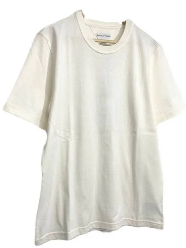 Men's Classic Short Sleeve T-Shirt Chalk - BOTTEGA VENETA - BALAAN 4