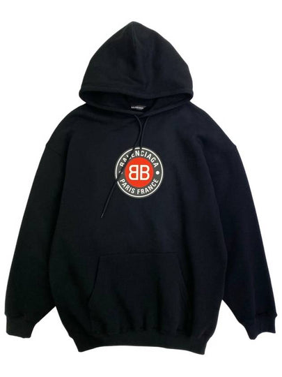 Paris Circle Logo Hoodie Black - BALENCIAGA - BALAAN 2