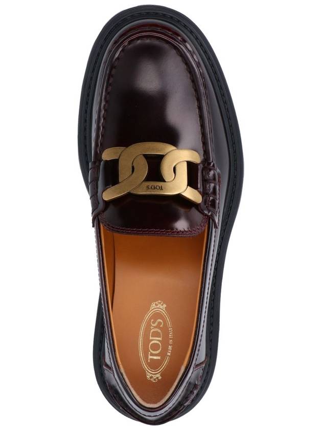 Women's Kate Metal Chain Leather Loafer Brown - TOD'S - BALAAN 6