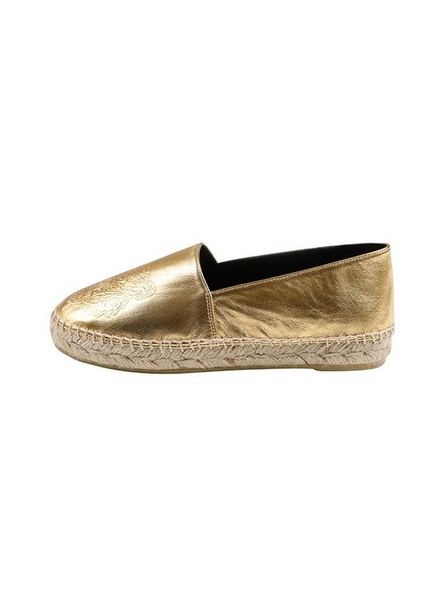 Embossed Metallic Espadrilles Gold - KENZO - BALAAN 1