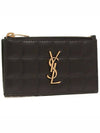 Cassandra Matelasse Leather Card Wallet Black - SAINT LAURENT - BALAAN 2