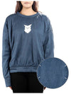 Animal Logo Cotton Sweatshirt Blue - MAISON MARGIELA - BALAAN 2