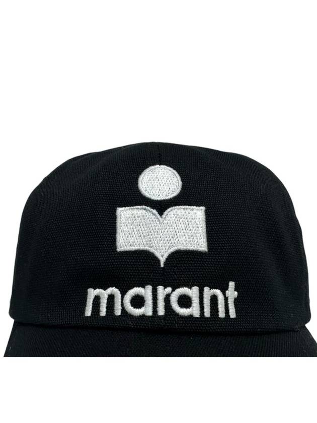 Tyron Logo Cotton Ball Cap Black - ISABEL MARANT - BALAAN 6