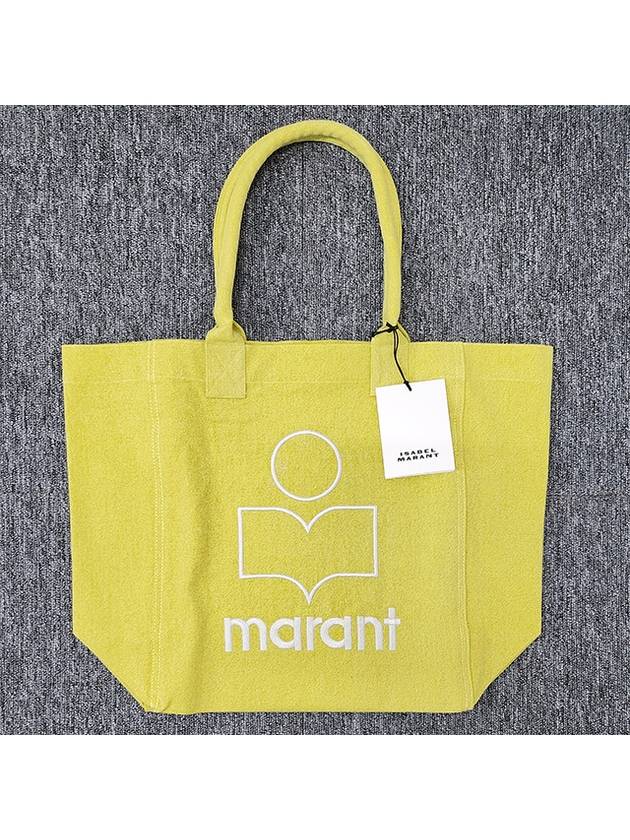 Yenky Embroidered Logo Large Shopper Tote Bag Yellow - ISABEL MARANT - BALAAN 3