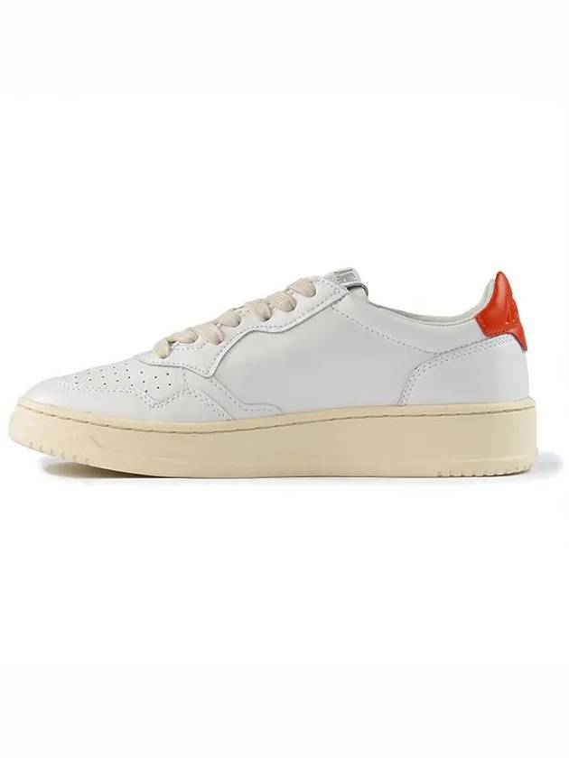 Men's Medalist Low Top Sneakers White Orange - AUTRY - BALAAN 3