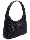 Crystal Satin Mini Bag Black - PRADA - BALAAN 4