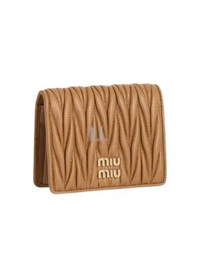 Matelasse Leather Half Wallet Caramel - MIU MIU - BALAAN 2