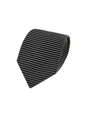 Men s Thin Stripe Silk Tie Black - GIORGIO ARMANI - BALAAN 1