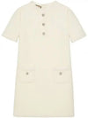 Wool Tweed Short Dress Ivory - GUCCI - BALAAN 2