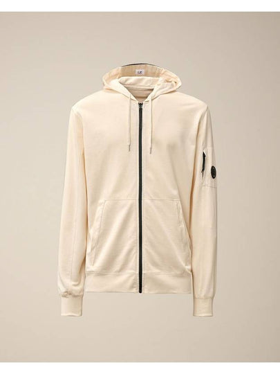 Light Fleece Zip Up Hoodie Beige - CP COMPANY - BALAAN 2