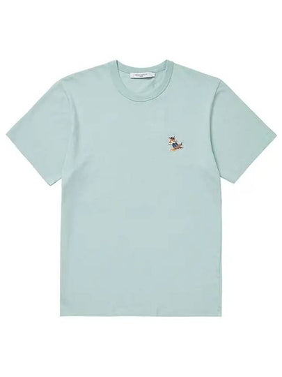 Dressed Fox Patch Classic Short Sleeve T-Shirt Blue Haze - MAISON KITSUNE - BALAAN 2