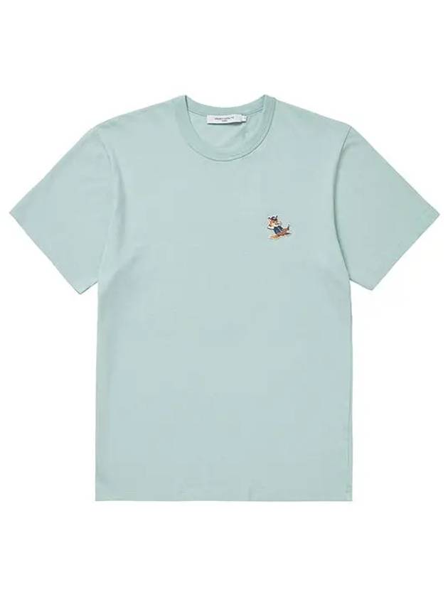 Dressed Fox Patch Classic Short Sleeve T-Shirt Blue Haze - MAISON KITSUNE - BALAAN 3