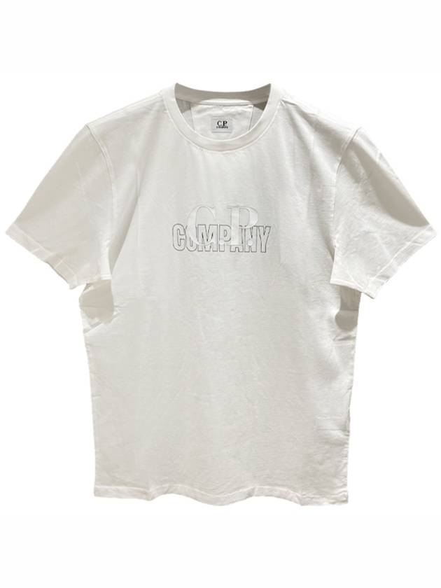 Logo Short Sleeve T-Shirt White - CP COMPANY - BALAAN 2