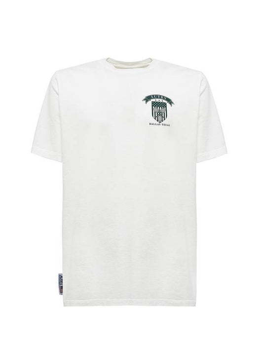 Tennis Club Badge Short Sleeve T-Shirt White - AUTRY - BALAAN 1
