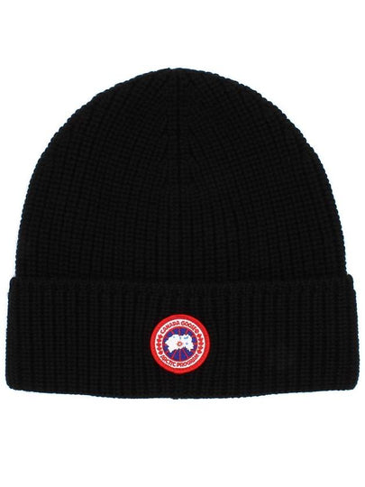 Logo Arctic Disc Rib Beanie Black - CANADA GOOSE - BALAAN 2