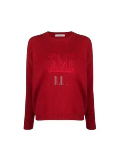 Edo Monogram Cashmere Knit Top Red - MAX MARA - BALAAN 2