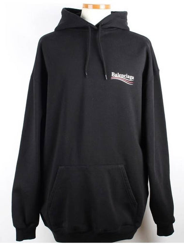 Wave Logo Hoodie Black M - BALENCIAGA - BALAAN 1