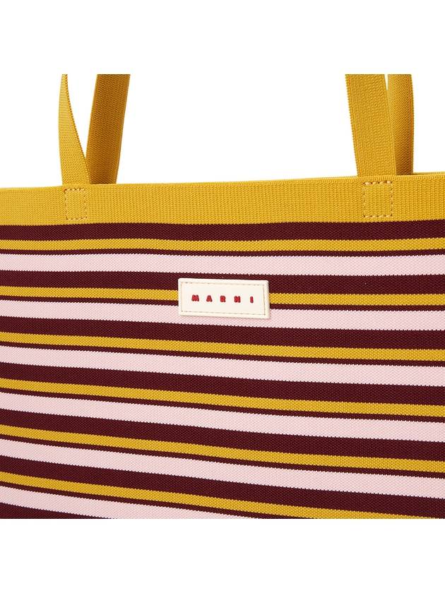 Jacquard Stripe Flat Tote Bag Yellow - MARNI - BALAAN 7