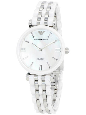 Armani Ceramica Mother of Pearl Dial Ladies Watch AR1488 - EMPORIO ARMANI - BALAAN 1