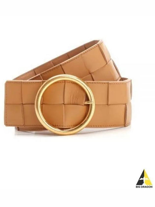 Intrecciato Ring Buckle Leather Belt Beige - BOTTEGA VENETA - BALAAN 2