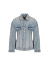 Hourglass Denim Jacket Light Blue - BALENCIAGA - BALAAN 2