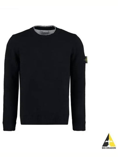 Waffen Patch Crew Neck Sweatshirt Black - STONE ISLAND - BALAAN 2