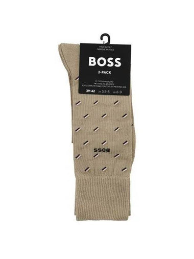 Signature pattern long socks 2 packs 50478350 255 - BOSS - BALAAN 1