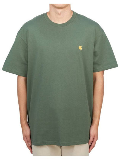 Chase Embroidered Logo Short Sleeve T-Shirt Duck Green - CARHARTT WIP - BALAAN 2