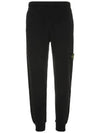 Signature Wappen Patch Cotton Baggy Pants Black - STONE ISLAND - BALAAN 3