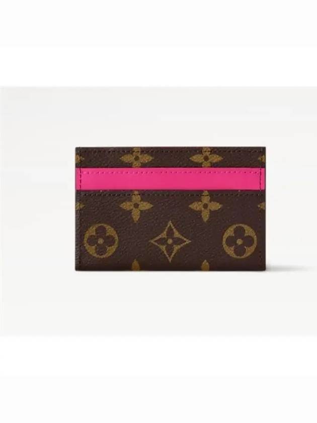 Double Card Wallet Brown Pink - LOUIS VUITTON - BALAAN 5