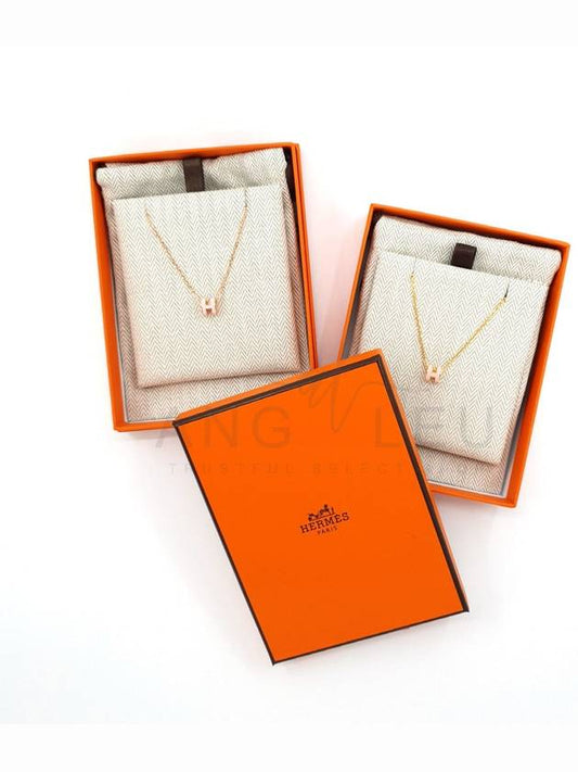 Mini Pop H Pendant Rose Gold Rose Dragee - HERMES - BALAAN 2