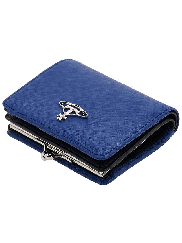 Women's ORB Logo Bicycle Wallet Blue - VIVIENNE WESTWOOD - BALAAN.