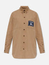 Women's Prorsum Label Cotton Long Sleeve Shirt Camel - BURBERRY - BALAAN 3