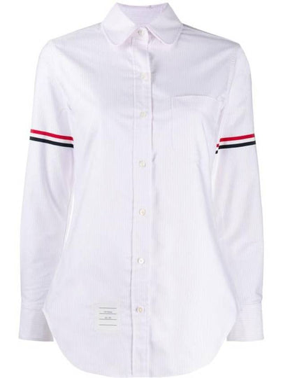 Women's Armband University Striped Oxford Shirt Light Pink - THOM BROWNE - BALAAN 2