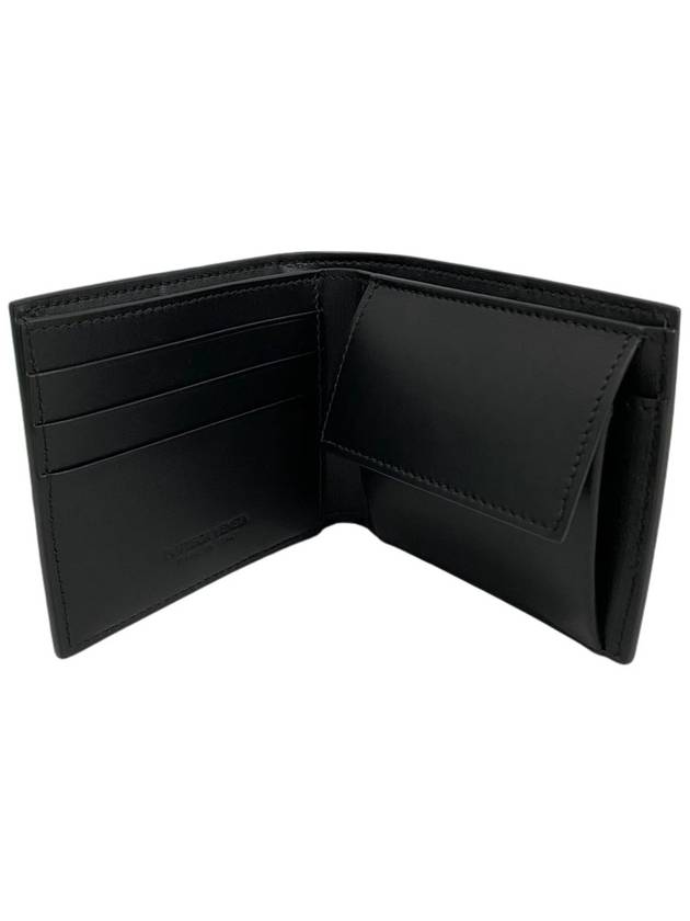 Intrecciato Coin Pocket Half Wallet Black - BOTTEGA VENETA - BALAAN 4