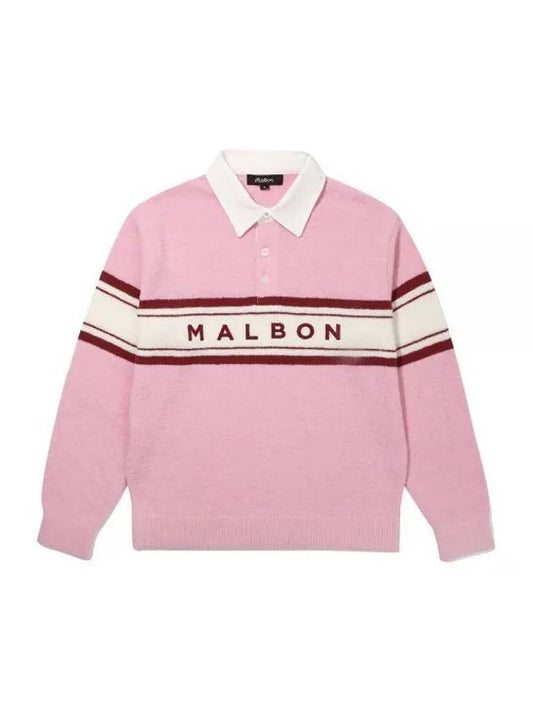 Terry Polo Sweater PINK UNISEX M3123PKT02PNK - MALBON GOLF - BALAAN 1