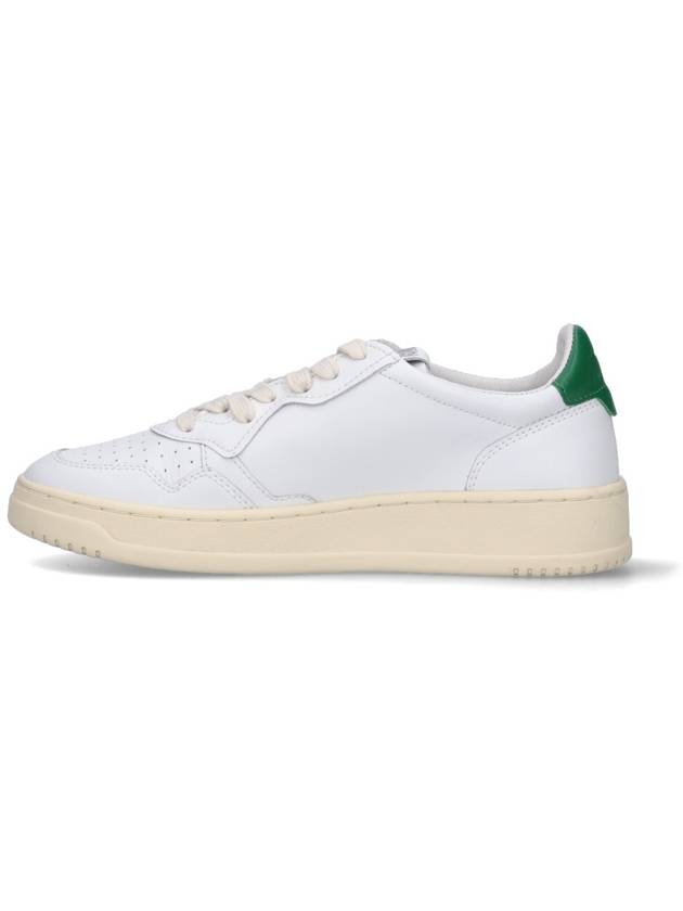 Medalist Green Tab Leather Low Top Sneakers White - AUTRY - BALAAN 4