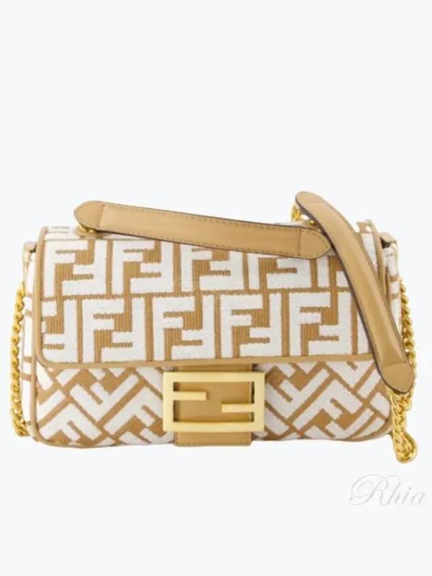 Baguette Chain Midi Shoulder Bag Brown - FENDI - BALAAN 2