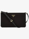 Triangle Logo Pouch Shoulder Bag Black - PRADA - BALAAN 3