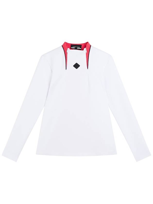 Golf Twinny Zip Mid Layer Long Sleeve T-Shirt White - J.LINDEBERG - BALAAN 2