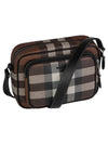 Men's Check Logo Messenger Cross Bag Brown - BURBERRY - BALAAN 4