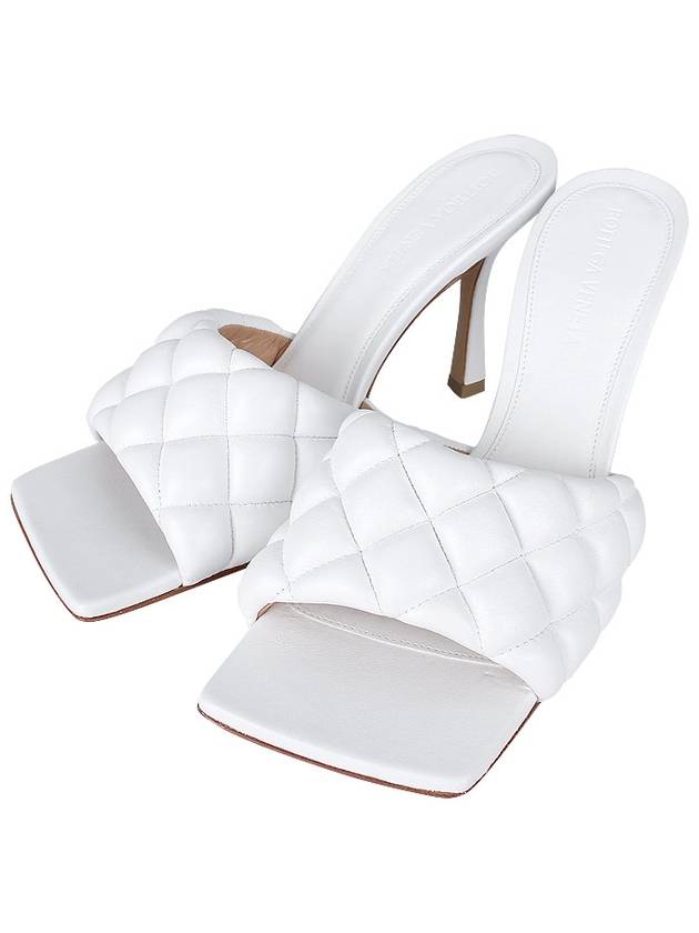 Quilted Nappa Sandal Heels White - BOTTEGA VENETA - BALAAN 2