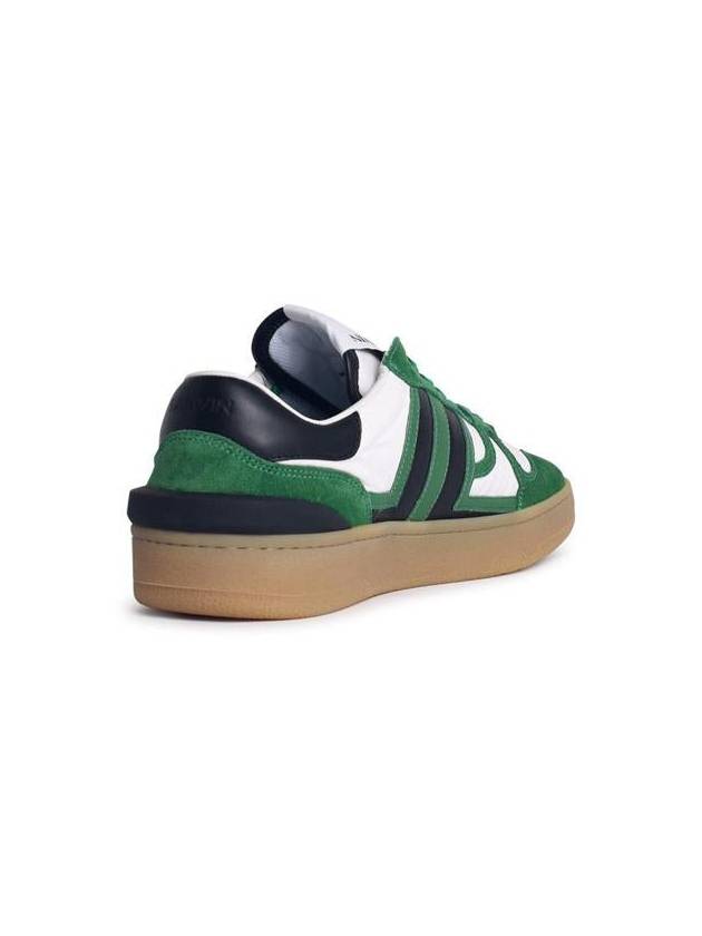 Lanvin 'Clay' Green Leather Blend Sneakers - LANVIN - BALAAN 3