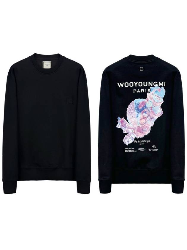 3D Coral Back Logo Sweatshirt Black - WOOYOUNGMI - BALAAN 2