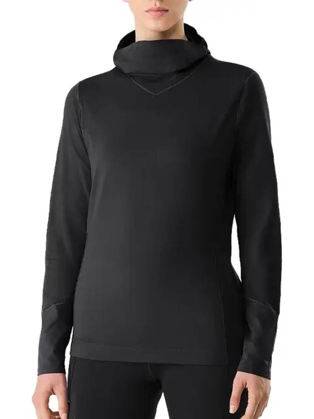 Women's Rho Lightweight Hoodie Black - ARC'TERYX - BALAAN 3