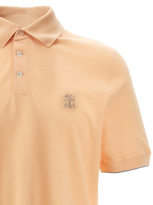 Brunello Cucinelli Logo Piqué Polo Shirt - BRUNELLO CUCINELLI - BALAAN 3